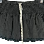 Roxy Y2K Mini Skirt XS Black Smocked Waist Eyelet Hem Pull On Boho Beach Casual Photo 6