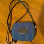 Vintage Longaberger Collector’s Club Striped Purse W Crossbody Strap Blue Photo 0