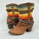 Mossimo Colorful Striped Slouch Boots Size 7.5 Tan Photo 9