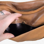 Vintage 1980s Plinio Visona Cognac Brown Leather Hudson’s Crossbody Bag NWT Photo 5