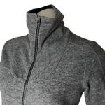 IBEX Merino Wool Jacket Sweater Heather Grey Full Zip Womens Size Medium USA Gray Photo 3