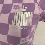 Juicy Couture Juicy by  Purple Checkered Short Sleeve Dress Size XS Photo 2