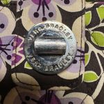 Vera Bradley  Plum Petals Floral Turnlock Wallet Retired Print EUC Photo 2