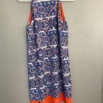 THML  Small Dress Blue coral Paisley sleeveless Pullover Orange Photo 1