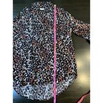 Beach Lunch Lounge Leopard Print Blouse Womens Medium Animal Cheetah Mob Wife Photo 8
