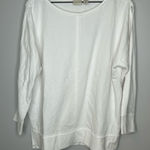 Zenergy by Chico’s Ruthie Relaxed Cold Shoulder Top Chico Sz 2 US Sz 12 NWT White Photo 0