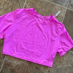 SKIMS Fits Everybody Super Cropped T-Shirt Neon Orchid Size XL Photo 4