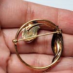 Vtg Gold Filled Wells Brooch High Fashion Costume Jewelry Floral Pin 1.25" Photo 4