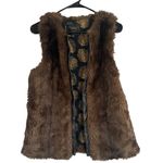 Sanctuary Brown Faux Fur Sleeveless Opened Front Vest Women SZ S Photo 0