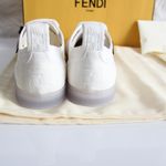 Fendi  Promenade FF Logo White Canvas Clear Lace Up Low-Top Sneakers Photo 10