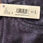 Alice + Olivia Blue High Rise Coated Shimmer straight Leg Pants Size 32 NEW Photo 9