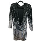 Olegcassini Size6 80s Intricate Beaded MIDI Gala Evening Cocktail Dress Y2K Black Size 6 Photo 8