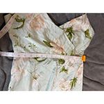 Lulus NWOT Large Radiant Occasion Light Green Floral Satin A-Line Maxi Dress Photo 8