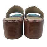 Michael Kors  Ingrid Snakeskin Leather Round Toe Slip On Mules Dress Sandals 9.5M Photo 2