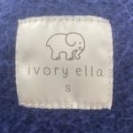 Ivory Ella  NWOT Navy Blue Zip Front Sherpa Hoodie Size Small Cozy Oversized Photo 7