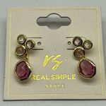 NEW REAL SIMPLE RS pink and gold fashion earrings style# R1256 Photo 14