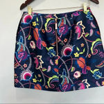 Ted Baker 
Dark Blue Soonah Folk Foliage‎ Pleat Mini Skirt size 3 Photo 3