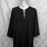 Lysse Sharon Black Lace Up Oversized Tunic Top Size L NWOT Photo 8