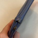 Lancel Paris Mini Pouch Periwinkle Purple Blue Grain Leather Cosmetics / Camera Photo 7