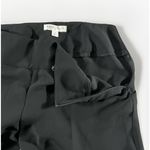 White House | Black Market WHBM Women's Black Wide-Leg Dress Pants‎ Size 6 Side Zip Embellished Belt Loops Photo 2