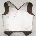 Handmade festival corset vest bustier silver steampunk cyberpunk avant garde M L Size M Photo 7