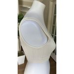 Spiritual Gangster Amara Wide Rib Seamless Crop Tank Top M/L Heather Cream NWT Photo 3