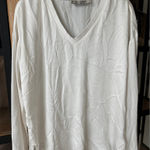 Vintage 90s washable silk blouse top by GoSilk Vneck ribbed long sleeve White Size XS Photo 0