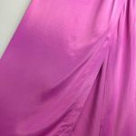 ZARA NWT Satin Midi Dress Sz Medium Draped Corset Waist Lilac Pink Shimmer Photo 9