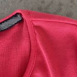 Ellen Tracy women’s bright pink V neck gold tone zipper elbow length sleeves XL Photo 8