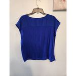 Kut From The Kloth  Size L Blue Short Sleeve Blouse Photo 3