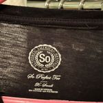 SO Black long sleeve v neck top Photo 3