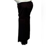 Venus Strapless Cropped Jumpsuit Sz M Black Tied Elastic Cinched Waist Vacation Photo 2