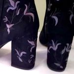 Kenneth Cole Black Over The Knee Embroidered Heeled Boots Photo 6