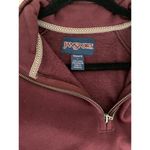Jansport  Harvard Veritas Crest Burgundy Maroon Quarterzip Pullover Sweatshirt L Photo 6