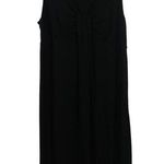 Loft Ann Taylor Black Sleeveless Drapey V Neck Dress Size 12 Photo 0