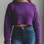 RE/DONE NWT  Boatneck Pullover‎ Sweater Size SMALL Purple REDONE 100% Wool Photo 0