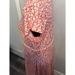 Vintage D.J. Summers Button front floral dress short sleeve Large L Pink Photo 3