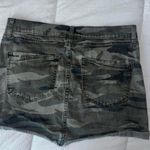EXPRESS Green Camo Denim Mini Skirt Photo 1