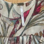 Free People Tiered Layered Floral Bird Print Blouse Top Tunic Small Boho Photo 5