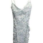 Windsor Juniors Floral Mini Bodycon Dress Size S Sleeveless Sweetheart Blue Whit Photo 0