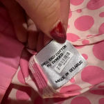 Saks 5th Avenue Saks Fifth Avenue Women's Medium Pink Cotton Trench Coat with Polka Dot Lining Photo 3