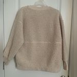 COS GUC Womenâs Sherpa Teddy Pullover With Pockets Cream Size XXS/S Photo 8