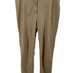 Jason Wu Faux Leather Slacks Front Ankle Slit High Rise Beige Large Photo 0