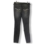 Indigo Rein  Womens Juniors Jeans Size 5 Black Distressed Skinny w/Belt Glitter‎ Photo 1