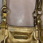Coach Gold Leather Patent Handbag Vintage Photo 3