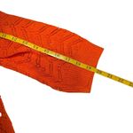 Chico's Size 3 (XL) Lily Open Knit Cardigan Sweater Long Sleeve Orange Shark Bite Photo 8