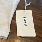 frame denim FRAME Le High Rise Muscle Tank Top Sleeveless Organic Pima Cotton White Large Photo 6