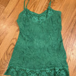 Maurice's  Top Dainty M Lace Babydoll Crinkle Wrinkled Fairy Slip Lace Trim Y2K Photo 0