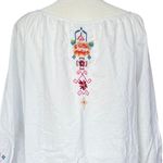 Johnny Was Johnny‎ Was 3J Workshop White Embroidered  Blouse Sz XS Photo 6