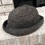 Vintage 90s BETMAR NEW YORK Bucket Hat Marled O/S Black White Packable Cloche Photo 4